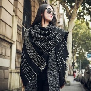 Extra large super cozy dotted lines scarf